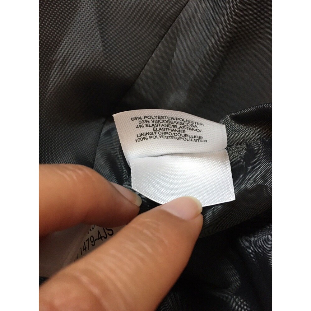 Nine West Blazer Business Jacket Women’s Gray Size 12  Button Closure - Picture 8 of 12